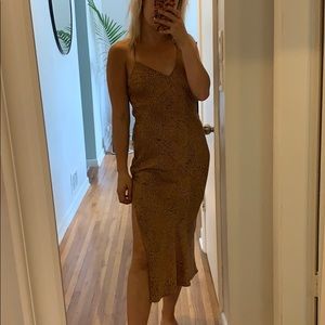 Aritzia Babaton leopard slip dress size XXS